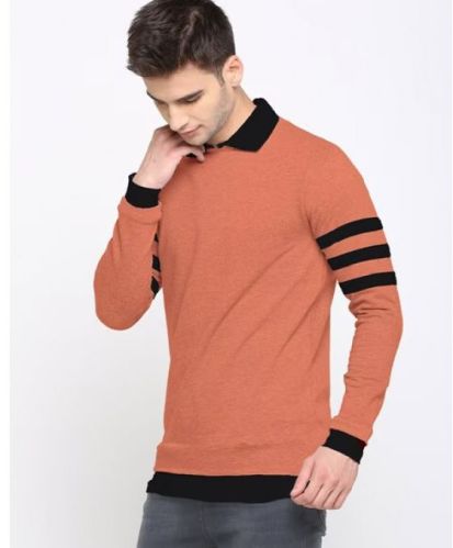 Polo Neck Mens Full Sleeve T-Shirt, Size : XL