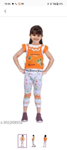 Cotton Girls Capri Set, Occasion : Casual Wear