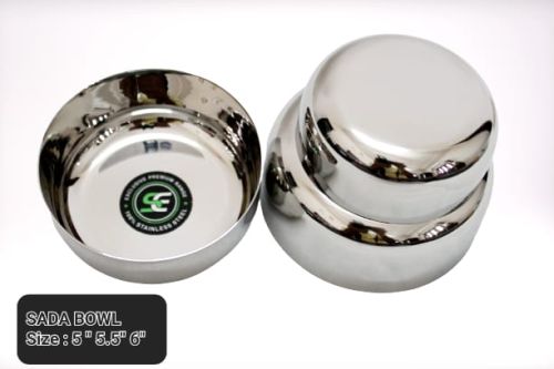 Samayak Enterprises Round 0.070 Gms Plain Stainless Steel Sada Bowl, For Home, Gift Purpose, Crockery