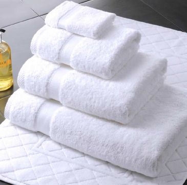 Zetmed Rectangle Plain White Lilly-650 Cotton Towels, For Home, Hotel, Gender : Unisex