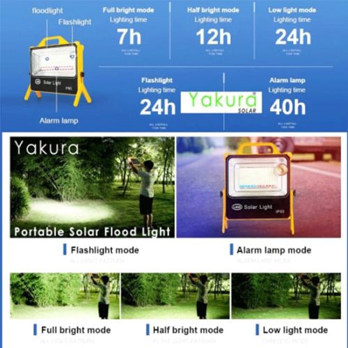 200W Portable Solar Flood Light - Yakura Solar Light