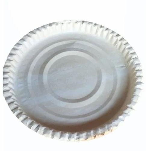 Round White Plain Paper Plate, For Snacks, Size : Multisizes