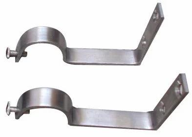 Mild Steel Heavy Curtain Bracket, Color : Silver