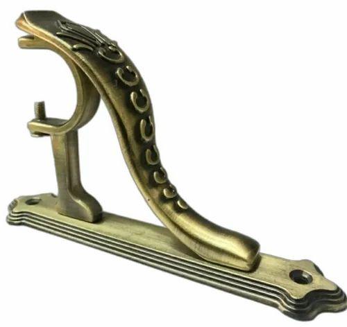 Polished Mild Steel Jaguar Curtain Bracket, Color : Golden