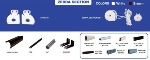 White Manual Mechanical Zebra Curtain Track System, For Residence, Hotel, Office, Size : All Sizes