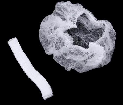Plain Disposable Bouffant Cap, Size : 15-20cm