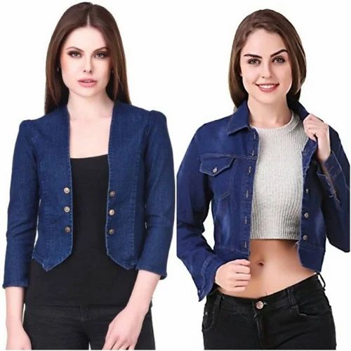 Ladies Stylish Denim Jacket, Size : Medium