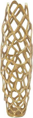 Plating Aluminium Golden Flower Vase, For Decoration, Size : 24x 8 Inch