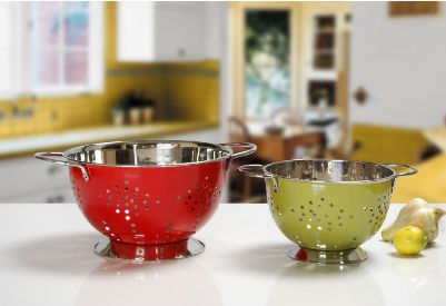 GE-59913 Colored Stainless Steel Colander Set, For Home, Hotel, Shop