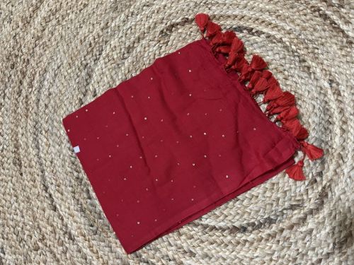 Plain Printed Cotton Jonakee Mulmul Saree, Packaging Type : Plastic Packet
