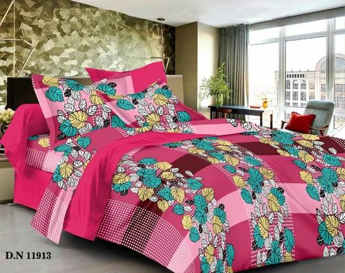Multicolor Cotton Printed Double Bed Sheet, For Picnic, Home, Hotel, Salon, Size : Multisizes