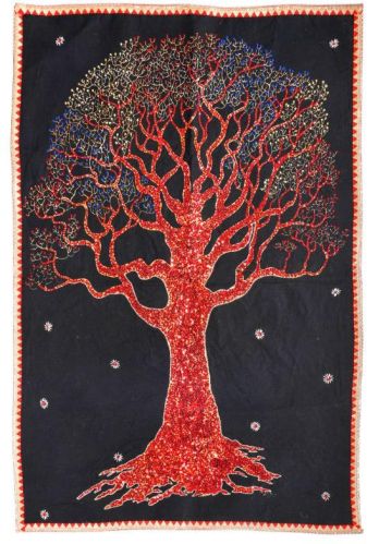Handmade Tree Of Life Beaded Electric Wall Hanging