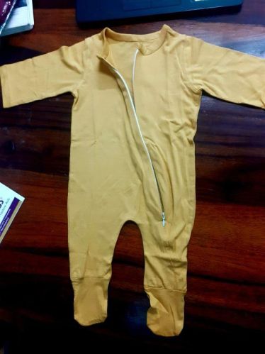 Baby Essentials Plain Bamboo Cotton Kids Full Body Romper, Gender : Unisex