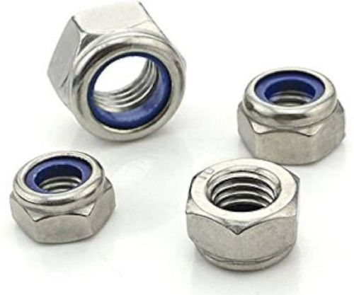 Grey Stainless Steel Nyloc Nuts, For Fitting Use, Size : Standard