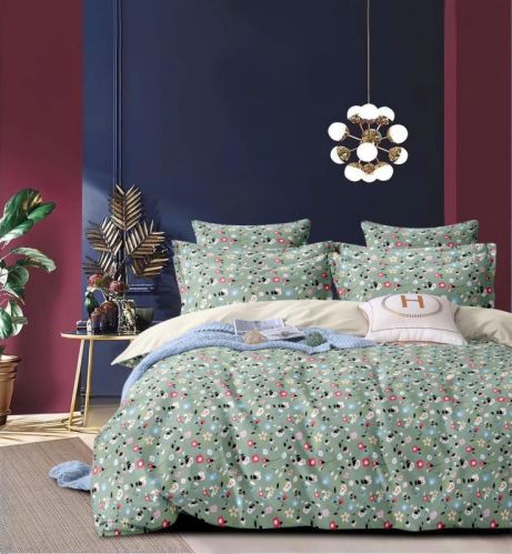 Cotton Green 3D Bed Sheets Set, Feature : Soft, Anti Shrink