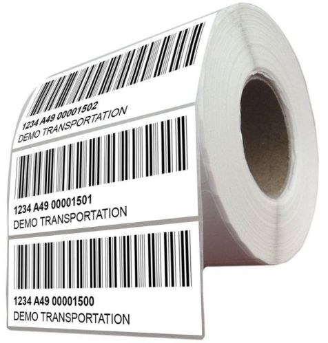 Printed Glossy Lamination Paper Barcode Labels, For Industrial, Size : Standard