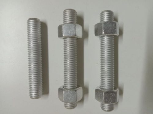 Silver Round Polished Alloy Steel Full Thread Stud, For Industrial Use, Sizes : Customized