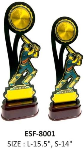 Plain Polished Acrylic Cricket Trophy, Feature : Attractive Designs, Finely Finished, Shiny Look, Smooth Texture