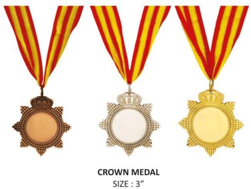 Golden Iron Crown Medal, For Champions Awards, Style : Antique