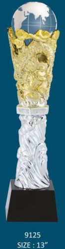 Polished Plain Crystal Fifa Cup, For Events Use, Sports Use, Packaging Type : Corrugated Boxes