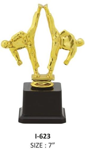 Gold Metal Plain Karate Trophy, For Sports, Gender : Unisex