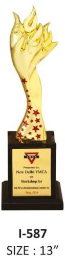 Plain Metal Designed Trophy, For Appreciation Award, Award Ceremony, College, Corporate, Office, School