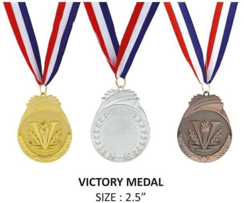 Zinc Plain Victory Medal, For Gifting, Office, Feature : Attractive Colors, Shining Look