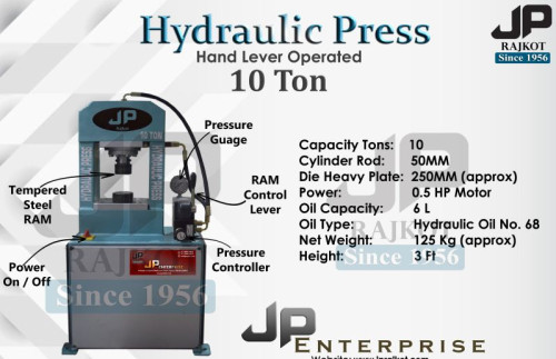 JP Gold Coin Pressing 10 Ton Hydraulic Press Machine