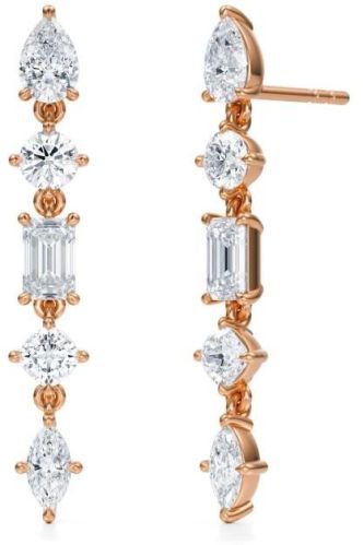 5 Mixed Lab Grown Diamond Dangle Earring