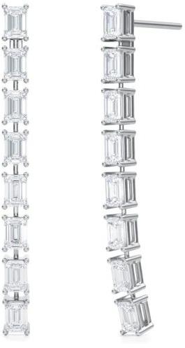 8 Emerald Lab Grown Diamond Drop Earring