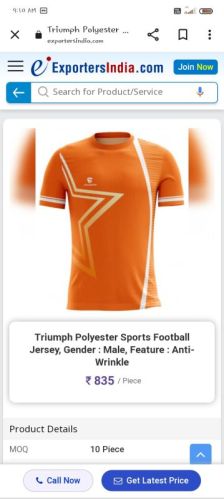 Multicolor Cotton Sports Jersey, Size : L, X, XXL, XXXL