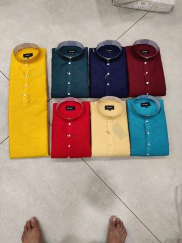 Full Sleeve All Cotton Mens Kurta, Technics : Machine Made