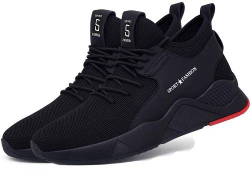 Black Sports Footwear, Feature : Antistatic, Comfortable