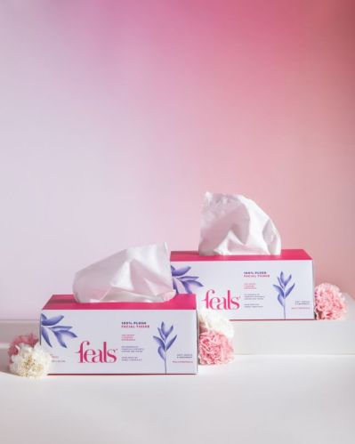 FEALS 100% Plush Facial Tissues - 2 Ply