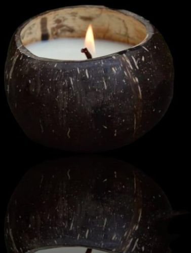 Glossy Paraffin Wax Coconut Scented Candle, For Lighting, Decoration, Speciality : Smokeless, Fine Finished