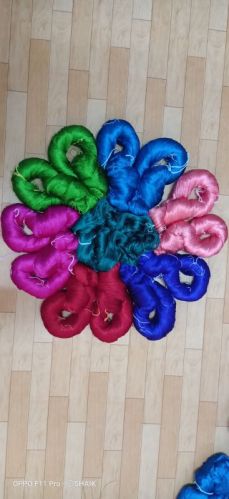 Polyester Dyed Weft Yarn (colour), For Textile Industry, Embroidery, Weaving, Packaging Type : Carton