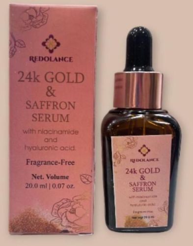 Liquid 24k Gold and Saffron Serum, For Face, Skin Perfection, Feature : Help Removing Pimples