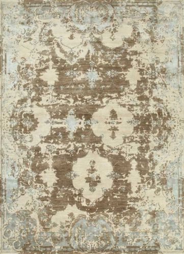 Dark Ivory Hand Knotted Rug, For Home, Office, Hotel, Packaging Type : Roll