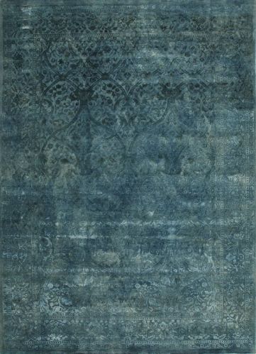 Rectangular Lacuna Blue Hand Knotted Rug, For Home, Packaging Type : Roll