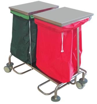 Rectangular Stainless Steel Dirty Linen Trolley, For Hospital Use