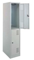 Grey Rectangular Polished Electro Galavanized Sheets Double Door Locker Cabinet, For Industrial