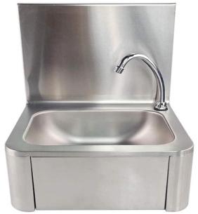 Grey Rectangular Knee Operated Hand Wash Sink, For Industrial, Size : 30X15 Cm