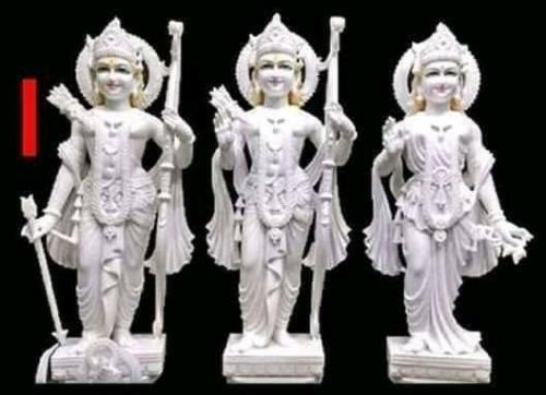 White Costumes Plain Marble RAM Darbar Statue, For Worship, Packaging Type : Carton Box