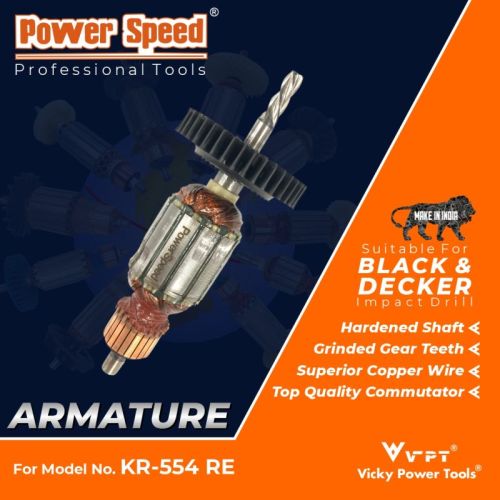 Black & Decker KR-554 RE, Impact Drill Armature By PowerSpeed