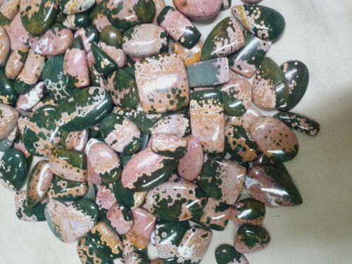 Polished Ocean Jasper Cabochons, Packaging Type : Velvet Box