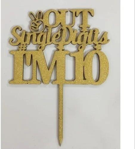 Acrylic Cake Topper, Size : 5 Inch (L)