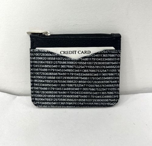 Printed Credit Card Holder, Color : Black