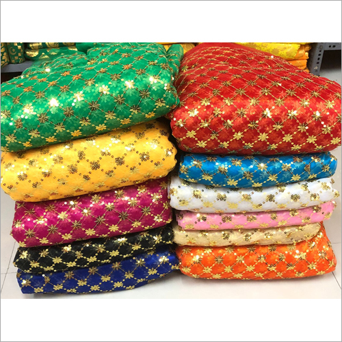 Net Jari Butta Chunari Fabric, For God Dress, Specialities : Washable