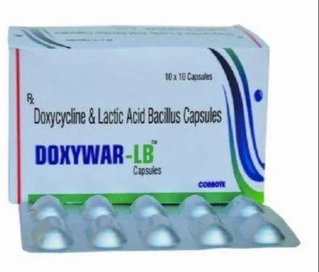 Doxywar LB 100mg Capsule, Packaging Type : Alu Alu