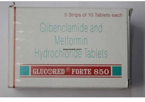 Glucored Forte 850mg Tablet, For Hospital, Clinical Personal